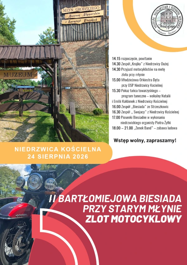 Plakat II Bartłomiejowej Biesiady przy Starym Młynie Plakat II Bartłomiejowej Biesiady