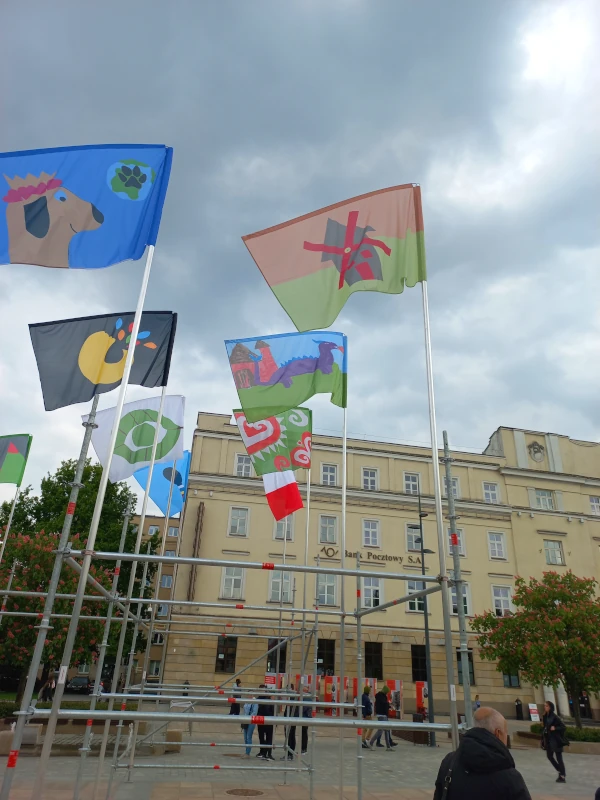 flagi na Placu Litewskim